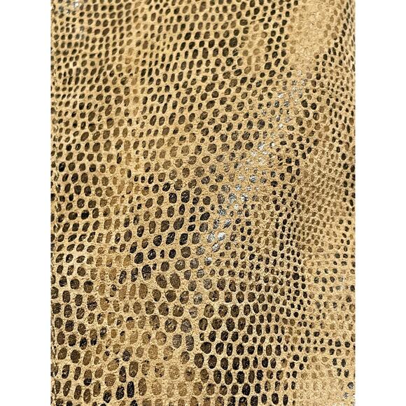 NWOT - Alfani Reptile Print Tan Leather Jacket - Picture 4 of 5